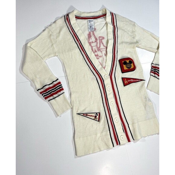 Disney 50th Anniversary Vault Collection Pennants Cardigan Sweater Retro 2022 Sm - Picture 2 of 11
